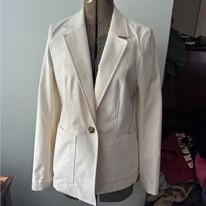 NWT Lafayette 148 NY cream blazer
